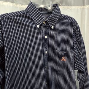 UVA Cavaliers Gameday Button Down Sz M University of Virginia Old Money Navy